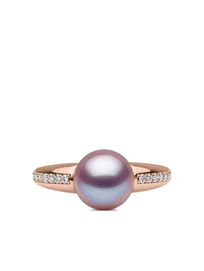 Yoko London O By Yoko Diamond And Pearl Ring In Gold