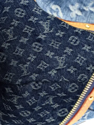 Pre-owned Louis Vuitton High Rise Bum Bag Monogram Denim Belt Bag In Blue
