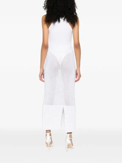 Brandon Maxwell Ribbed Bodysuit In White