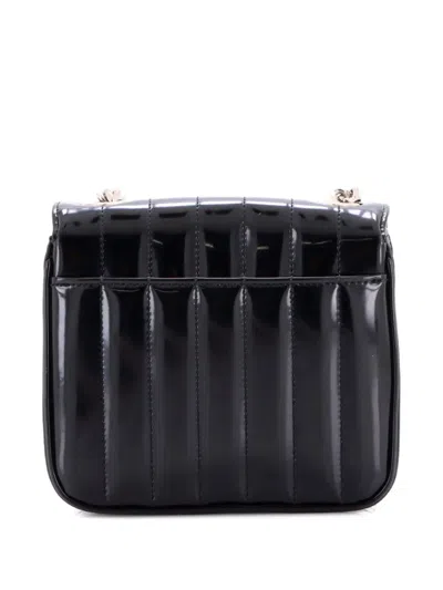 Pre-owned Saint Laurent Vicky Crossbody Bag Vertical Quilted Patent Small Shoulder Bag In Black