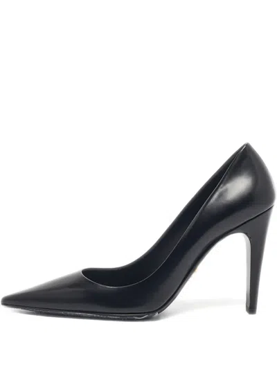 Pre-owned Prada Pointed Leather Pumps In Black