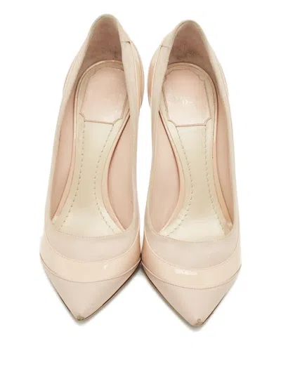 Pre-owned Dior Beige Patent-leather Point-toe Pumps In Neutral