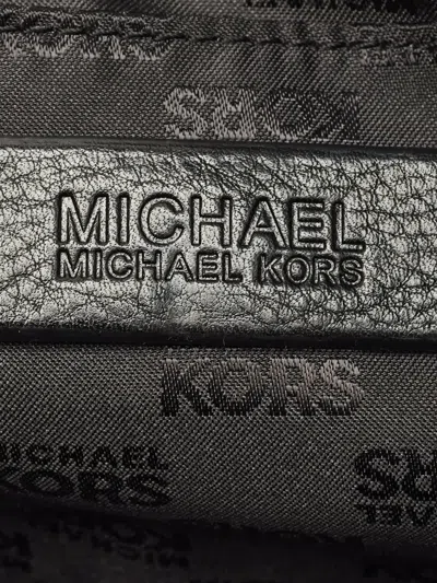 Pre-owned Michael Kors Hamilton Leopard-print Shoulder Bag In Black