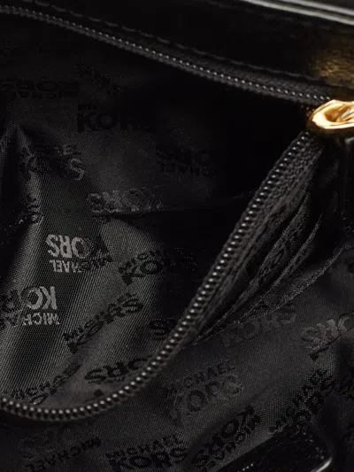 Pre-owned Michael Kors Hamilton Leopard-print Shoulder Bag In Black