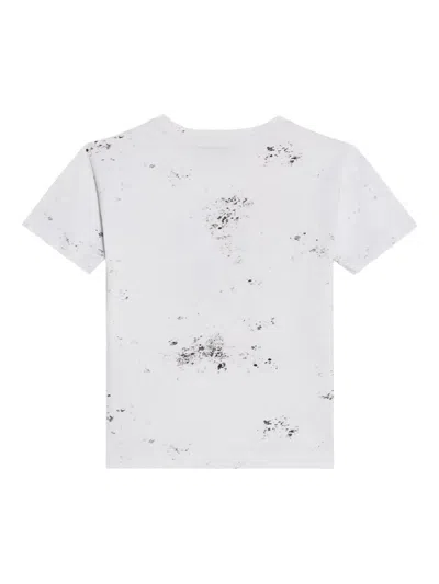 Roberto Cavalli Marbled-monogram T-shirt In White