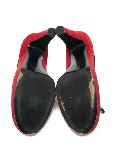 Pre-owned Marc By Marc Jacobs Platform Suede Pumps In Red