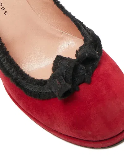 Pre-owned Marc By Marc Jacobs Platform Suede Pumps In Red