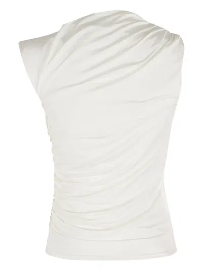 Anine Bing Draped Top In White