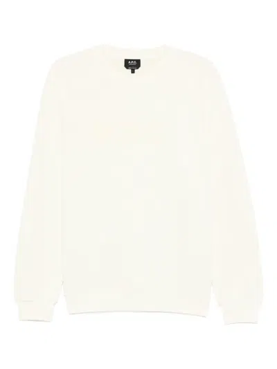 Apc Crew Neck Long-sleeved Sweatshirt In White