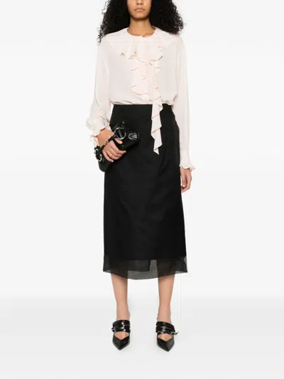 Alexander Mcqueen Ruffled Shirt In Animal Print