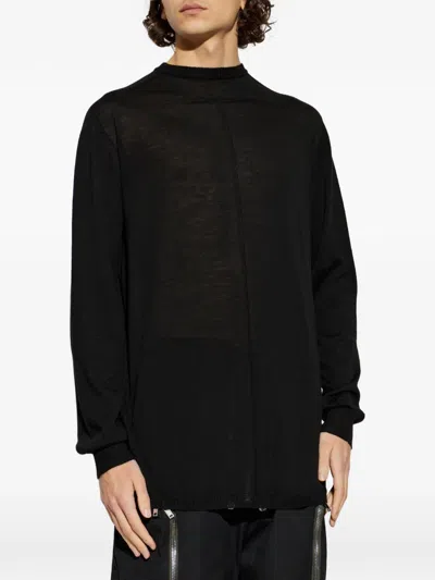 Rick Owens Mock-neck Sweater In Black