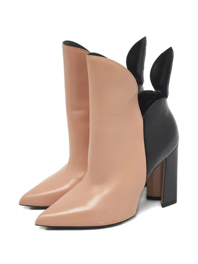 Pre-owned Louis Vuitton Gamble Diva Block-heel Boots In Neutral