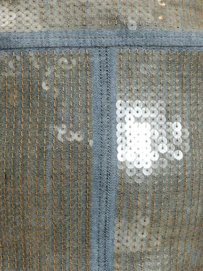 Rick Owens Sequin Panelled Top In Multi