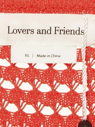 Pre-owned Lovers & Friends Tianna Knit Patterned Maxi Dress In Orange