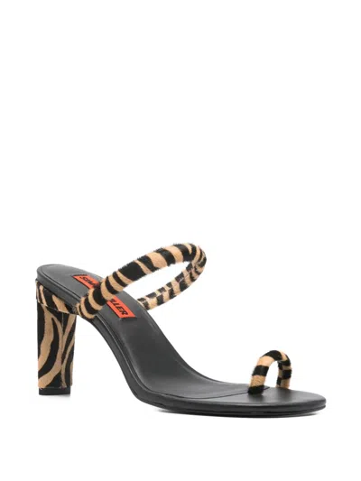 Simon Miller Zebra-pattern Sandals In Black