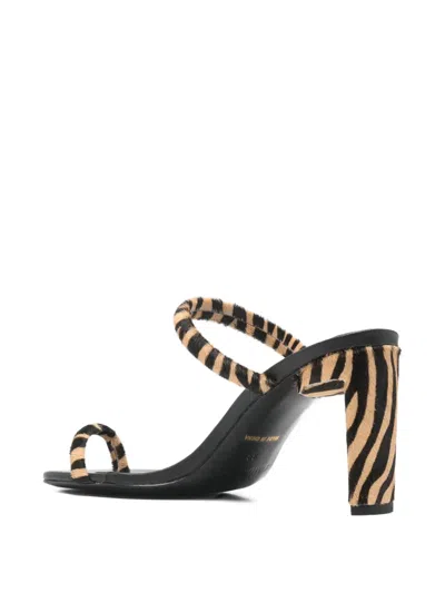 Simon Miller Zebra-pattern Sandals In Black