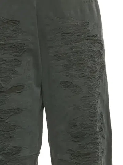 Pre-owned Maison Margiela Distressing Trousers In Green