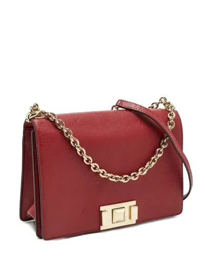 Pre-owned Furla Mimi Leather Shoulder Bag In Red
