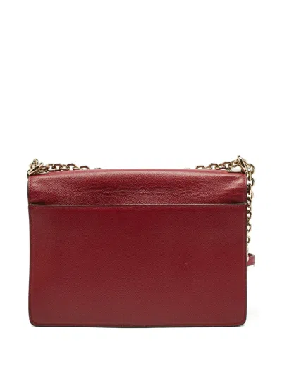 Pre-owned Furla Mimi Leather Shoulder Bag In Red