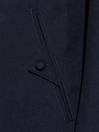 Marni Logo Patch Zip-up Jacket In Blue