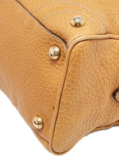 Pre-owned Dolce & Gabbana Top-handle Leather Satchel Bag In Neutral