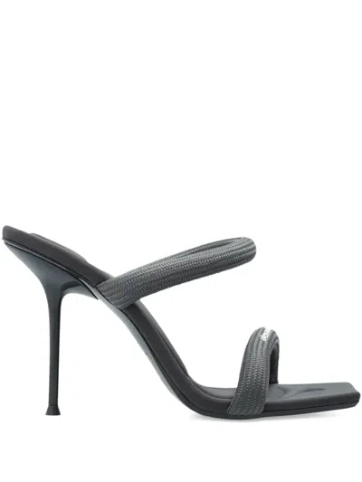 Alexander Wang Julie Square-toe Heeled Pumps In Gray