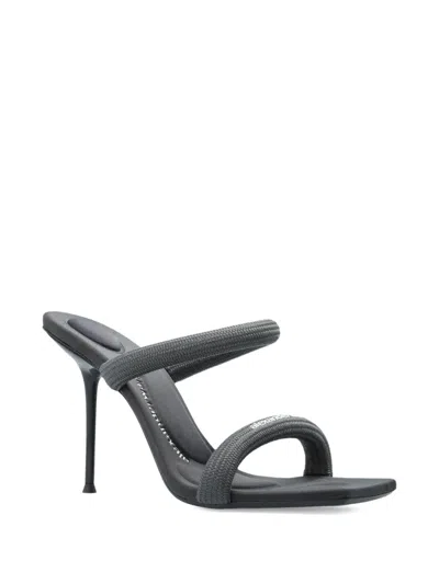 Alexander Wang Julie Square-toe Heeled Pumps In Gray