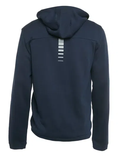 Pre-owned Emporio Armani Zip Jersey Hoodie In Blue