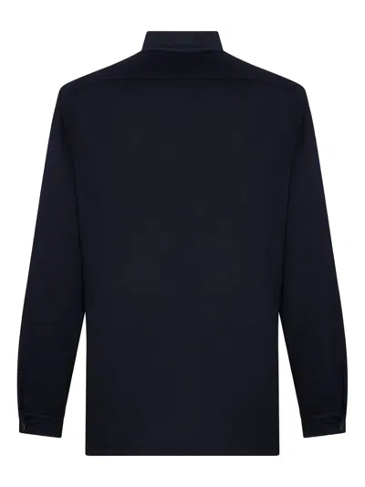 Franzese Collection Button Collared Jacket In Blue