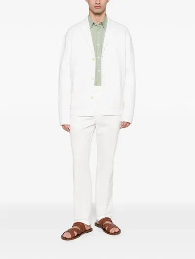Fursac V-neck Button-front Cardigan In White