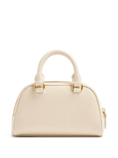 Valentino Mini Bowling Logo Tote Bag In Neutral