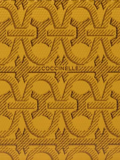 Coccinelle Monogram-pattern Wallet In Yellow