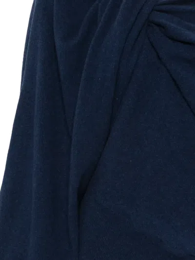Alberta Ferretti Twisted Sweater In Blue