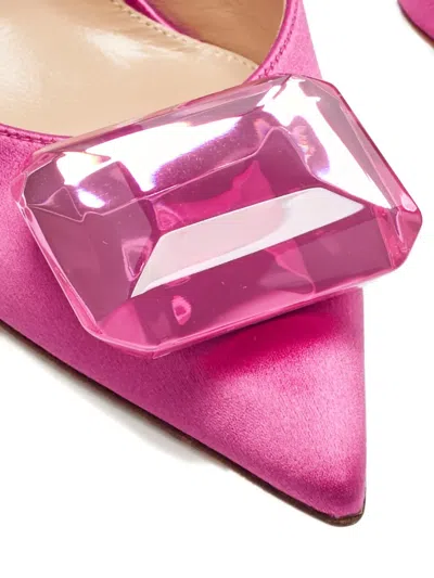 Pre-owned Gianvito Rossi Jaipur Ankle-strap Pointed-toe Pumps In Pink