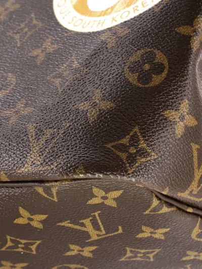 Pre-owned Louis Vuitton Neverfull Nm My World Tour Monogram Canvas Mm Tote Bag In Brown