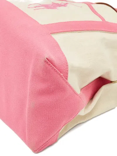 Pre-owned Polo Ralph Lauren Canvas Top-handle Tote Bag In Neutral