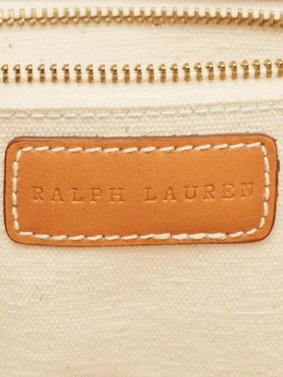Pre-owned Polo Ralph Lauren Canvas Top-handle Tote Bag In Neutral