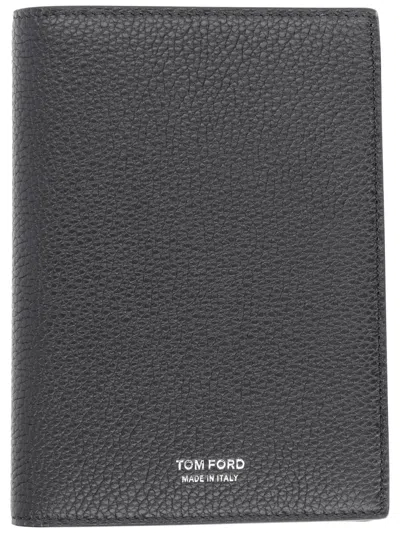 Tom Ford Passport Holder With Logo In Black