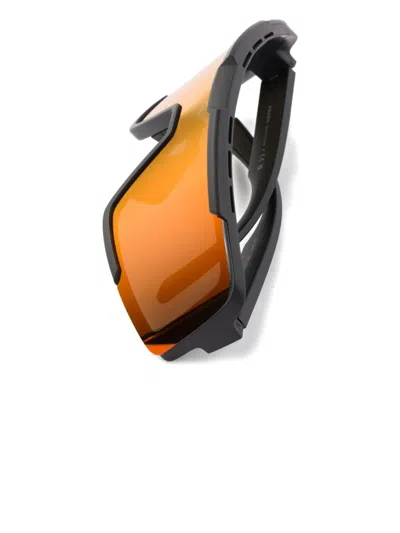 Prada Shield-frame Sunglasses In Orange