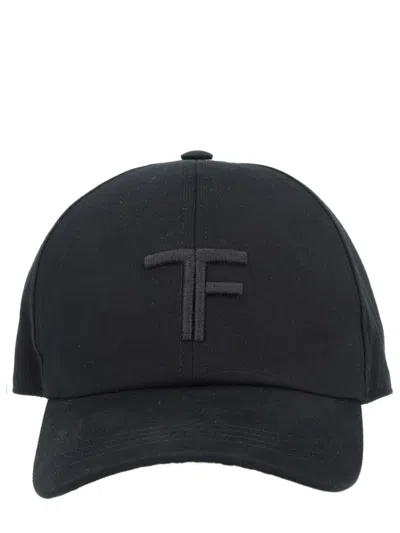 Tom Ford Monogram Baseball Hat In Blue