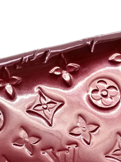 Pre-owned Louis Vuitton Sunset Boulevard Handbag Monogram Vernis Clutch Bag In Red