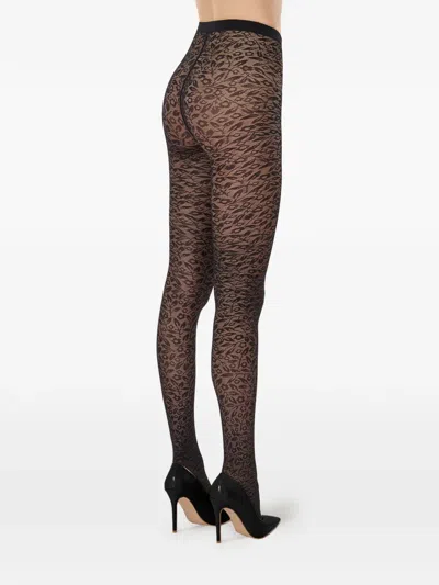 Wolford Bouquet Floral Tights In Black