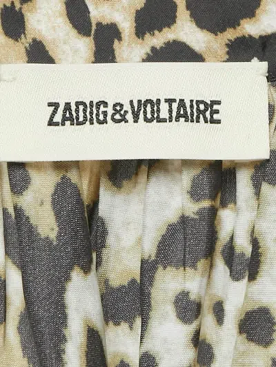 Pre-owned Zadig & Voltaire Leopard-print Top In Neutral