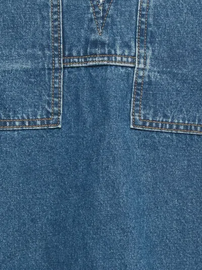 Pre-owned Shona Joy V-neck Polo-collar Top And Shorts In Blue