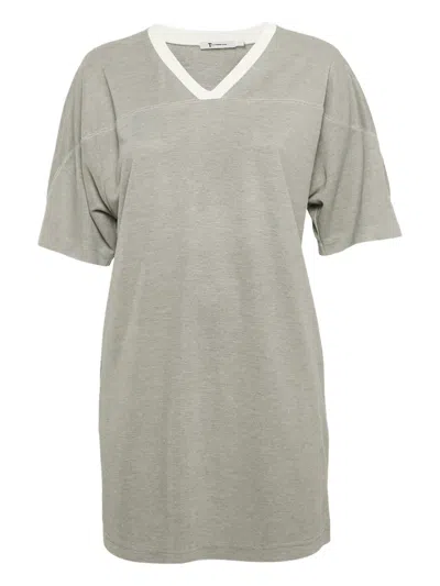 Pre-owned Alexander Wang T V-neck Long-sleeve T-shirt In Gray