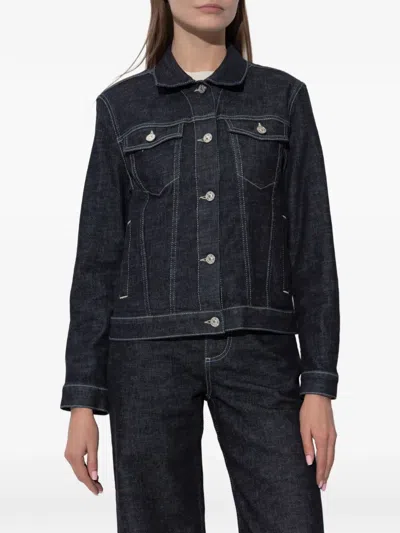 Marni Button-up Denim Jacket In Blue