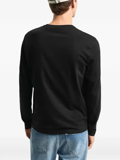 Gant Shield Long-sleeve T-shirt In Black