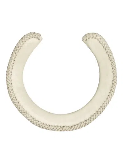 Johanna Ortiz Representative Rituals Woven Leather Necklace In Neutral