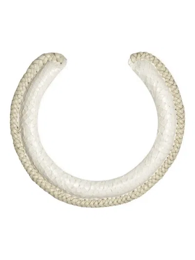 Johanna Ortiz Representative Rituals Woven Leather Necklace In Neutral