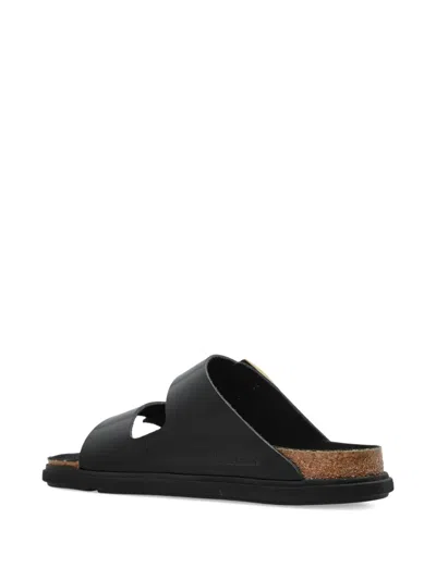 Birkenstock Arizona Droplet Buckle Shiny Leather Sandals In Multi